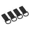 [PATIKIL] Belt Keeper Keychains, Set of 4, D-Shaped Thick Nylon