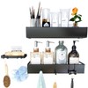 Roseyat Shower Caddy Shelf Organizer with Hooks, Adhesive Shower Storage