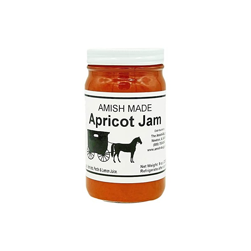 Amish Jam Apricot - 8 Oz Set of Three Jars