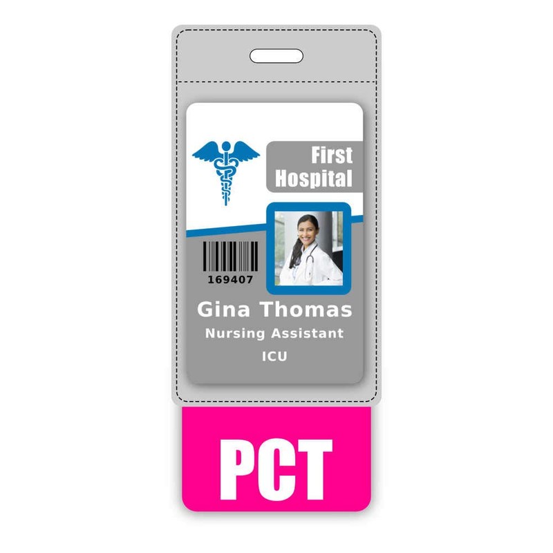 PCT Badge Buddy Vertical w/Height & Weight Conversion Charts (Oversized,