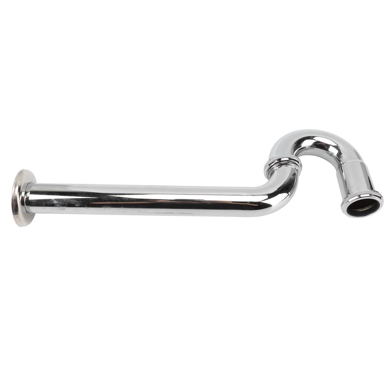 Brass Sink Drain Tubing Set Silver Slick Finish No Ageing