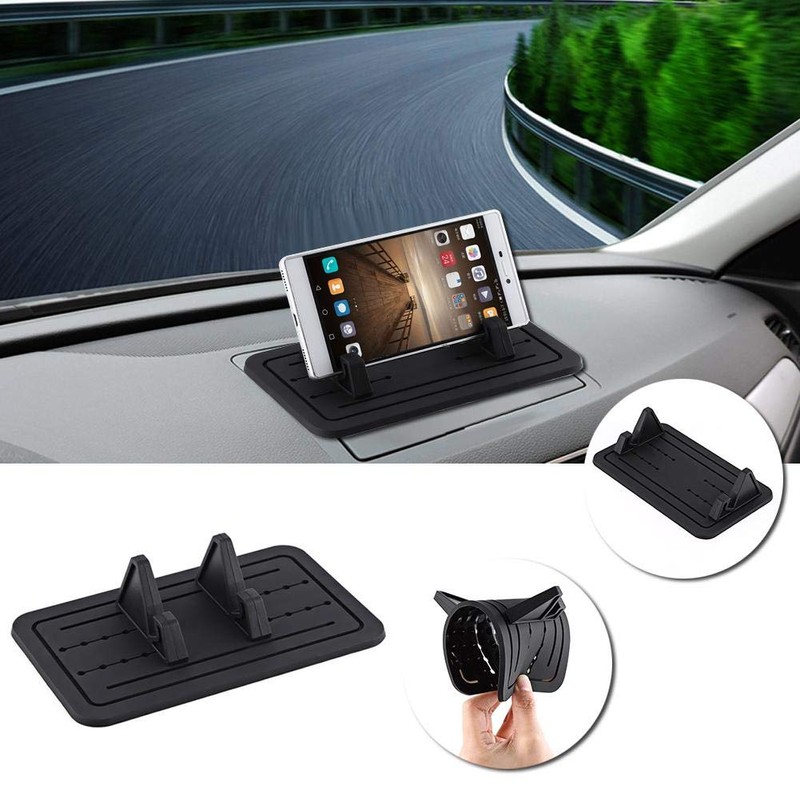 Universal-Auto-Silikon-Pad mit Handyhalterungen, rutschfeste einstellbare Silikon-Auto-Handyhalterung