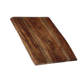 Mountain Woods Brown Hand Crafted Live Edge Acacia Wood Cutting Board/Serving Tray | Butcher Block | Charcuterie Board | Chopping Board for Vegetables, Fruits and Meat - 15" x 12" x 0.75"