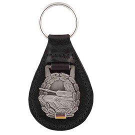 baum-m gmbh Keyring with German Army Troops Badge Metal Gift Idea Soldier Reservist Bw, Tank troop