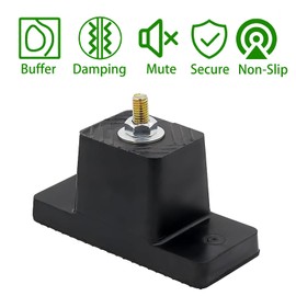 [4 Pack] Heavy-Duty Anti-Vibration Pads Rubber Isolator Mounting Brackets Kit with 8 Expansion Screws + 4 Shock Absorbing Pads – Designed for Mini Split AC/Central Air Conditioner/Air Compressor Feet