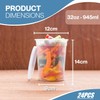 LATERN 24Pcs Plastic Containers with Lids, 950ml /32oz Reusable Food