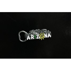 Arizona Bottle Opener Magnet - Decorative Metal Refrigerator Magnet Southwest Beer Lover Gift Idea Arizona Father's Day Gift - Arizona Souvenir… (Silver)