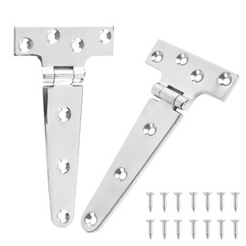 Tambee Stainless Steel T Hinges Marine Grade, 316 Heavy Duty Boat Hinge with Screws, 5.9 x 2.9 inch, Suitable for Hatch, Yacht, Gate and Door, Pack of 2