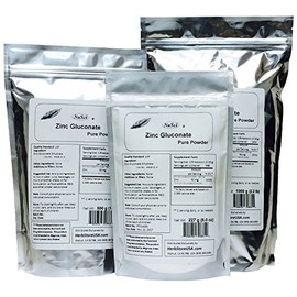 NuSci Zinc Gluconate Powder Pure Supports Enzyme Functions (2270 Grams (5.0 lb)