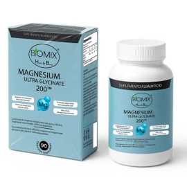 Magnesio Bisglicinato Puro Biomix Health Beauty 200 Sueño Estrés Cápsulas
