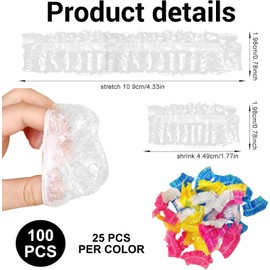 100 Pack Waterproof Ear Covers for Shower - Protectors for Hair Coloring and Bathing, Comfortable Fit, One-Size-Fits-All, Keeps Ears Dry and Clean