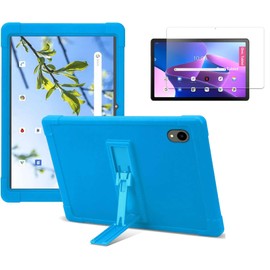 ONN 12.1" Tablet Pro 2024 Case and Screen Protector Tempered Glass, Silicone Case and Screen Protector for ONN 12.1 inch Tablet Pro / 100146663 (Blue + Glass)