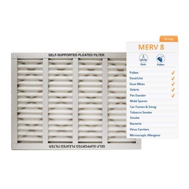 Assigned by Sterling Seal & Supply KP-18x20x1x2.AZ Furnace Air Filter, 18" x 20" x 1" Purolator Key Pleat Extended Surface Pleated Air Filter, Mechanical MERV 8