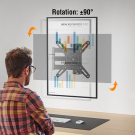 ELIVED UL Listed Full Motion TV Monitor Wall Mount for Most 14-42 Inch LED LCD Flat Screen TVs & Monitors, Swivel Tilt Extension Rotation tv Mount Bracket Max VESA 200x200mm, up to 44 lbs.