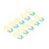 100pcs Metallic Paper Clips Green Yellow Ananas Shape Electroplating Process