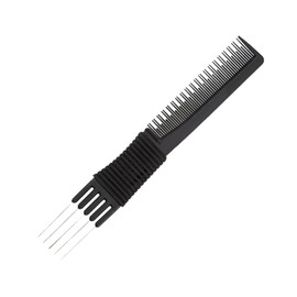 Haiki Lift Teasing Combs with Metal Prong Keep Scalp Healthier Antistatic Designs for Women Girls Black