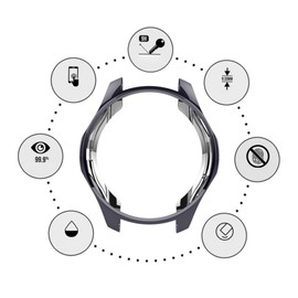 Housoutil 15pcs TPU Protective Watch Case for Scratch-Resistant and Cover Grey Transparent and Easy Access to All Buttons and Ports
