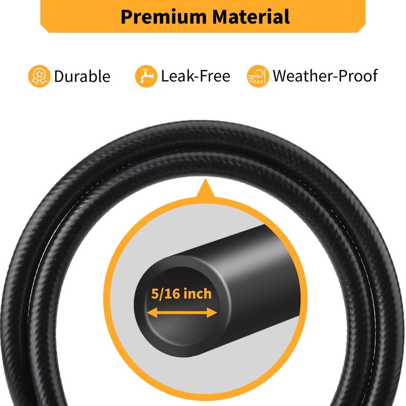 Onlyflame 12 FT Propane Extension Hose with Gauge - Propane