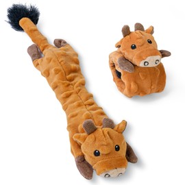 SHARLOVY Dog Squeaky Toys, Bubble Plush Puppy Teething Pet Toys, Crinkle No Stuffing Animals Dog Toy, Doggies Chew for Large Small Medium Breeds