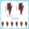 HOBBIESAY Pack of 30 Patches with Lightning for Iron-On Embroidered