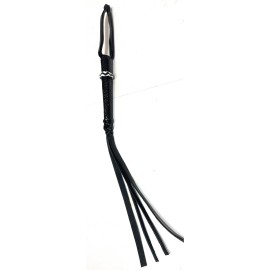 NELIDAS SOUTHERN IMPORTS  SADDLE HORSE CHARRO QUIRT. CUARTA CHARRA CHICOTE DE CUERO. CHARRO CABALLO GEAR. - Black