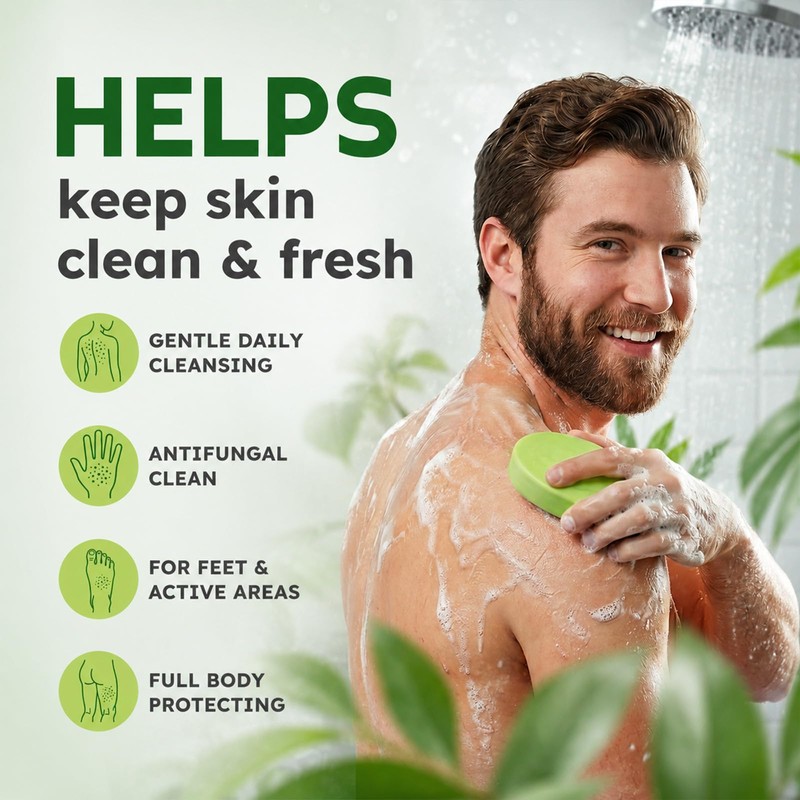 Antifungal Soap, Antibacterial Soap Bar with Tea Tree Oil, 2