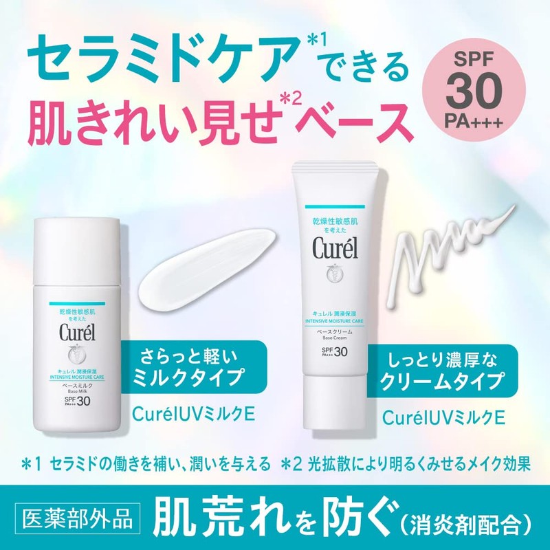 Curél SPF30 / PA+++ Moisturizing Base Cream, 1.1 oz (30