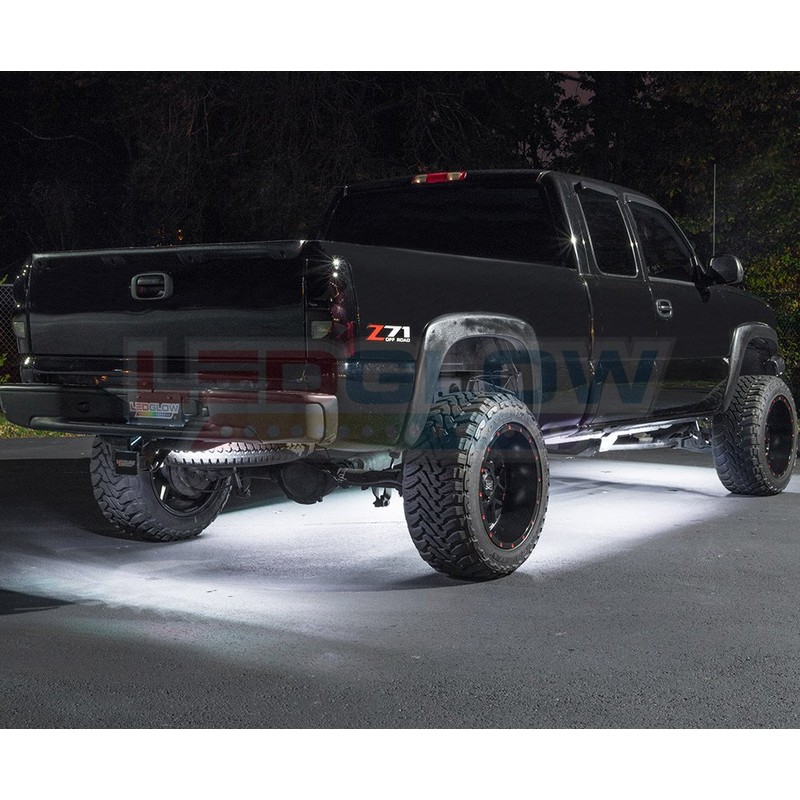LEDGlow 6pc White LED Flexible Truck Slimline Underbody Underglow Accent
