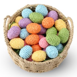 Motionchic 18 Pcs Easter Eggs Colorful Foam Bright Easter Basket Stuffers for Hunt Creative Surprise Egg for Party Favor Decorations, 1.97 x 1.18 Inches (Multicolor)