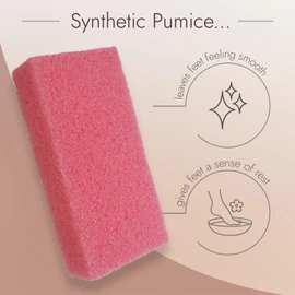 LaRosa PUMICE SPA Full Surface Exfoliating Sponge - Pink with Coarse Texture