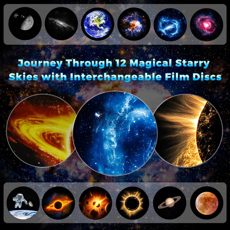 Astronaut Galaxy Projector Planetarium Star Projector, 12-in-1 Space Galaxy Light