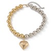 Chunky Heart Necklace Gold Silver Plated Heart Choker Necklace for