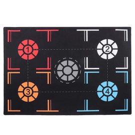 EIMSOAH Black Rubber Basketball Training Mat, Mute Point Reminder for Home Kids Dribbling Practice