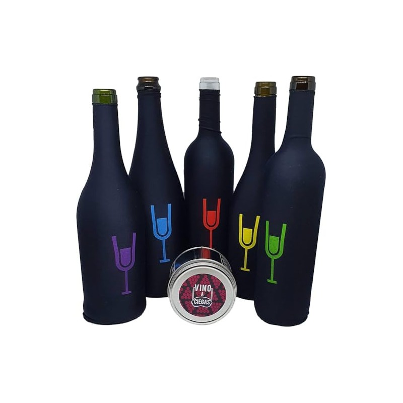 Vino a ciegas Set of 5 Blind Tasting Bottle Covers