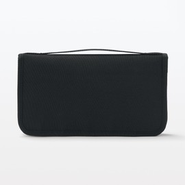MUJI OHCA3A2S Polyester Passport Case with Clear Pocket, Black, Approx. 9.3 x 5.1 x 1.0 inches (23.5 x 13 x 2.5 cm)