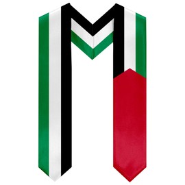 Desfloeey Palestine GradSeason Scarf Unisex Adult Palestine Graduation Stole for Academic Commencements 72'' long