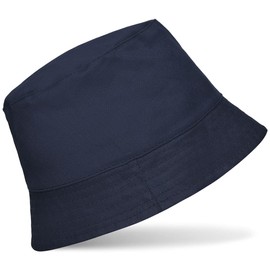Hatstar Cotton Fishing Hat with Brim, Sun Hat, Summer Hat, Garden Hat, Fishing Hat, Unisex for Men and Women, navy, 58