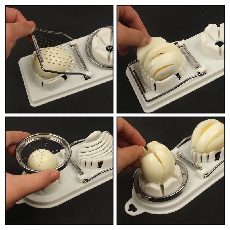 2 in 1 Egg Slicer Cutter Set, with 3 Separator