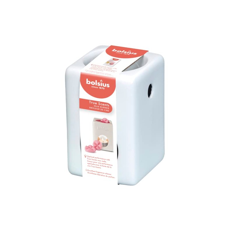 Bolsius Burner, Ceramic, White, Product Size: 13.7 x 10.2 x