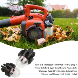 188-512-1 Snap-in Primer Bulb (10-Pack) - Compatible with Poulan Echo Compatible for Ryobi BP42 with Homelite with Bolens Husqvarna 125B/125BX/125BVX, Stihl FS36/FS40/FS44, McCulloch 3210/3214​