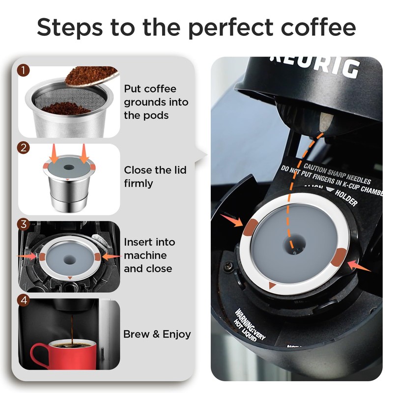 Reusable k Cups for keurig 2.0 1.0,Universal stainless steel Refillable