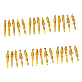 NUOBESTY 30 Pcs Novelty Egyptian Pharaoh Shaped Ballpoint Pens - Unique Novelty Pens for Home, School, Office - Golden Plastic, Random Patterns, Great for Adults and Kids