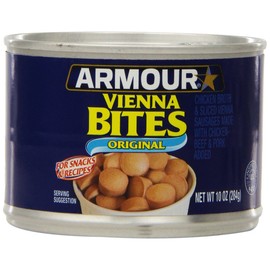 Armour Star Vienna Sausage Bites, Original Flavor, Canned Sausage, 10 OZ (Pack of 12)