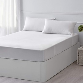Pikolin Home – Cotton Mattress Protector, 100% bamboo, Waterproof Cama 150-150 x 190/200 cm white