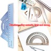 4 Pack Tools Steel Student Rulers Set Math Geometry Tool