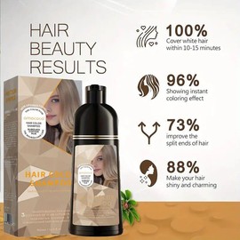 [3-in-1 Hair Color Shampoo] Amococo  3-in-1 Hair Color Shampoo - Plant Extracts for Vibrant, Healthy Colors | Gentle & Sulfate-Free |  Aroma Comfort Conditioner Haircare:_Black