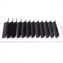 Eyelash Extensions 0.15mm D Curl 15mm Individual Eyelashes 12 Lines Tray Natural Extensions Supplies Light Professional Salon Use Black False Mink Lashes Extensions by EYEMEI (0.15-D-15mm) â¦
