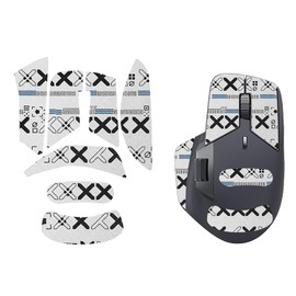 NOUKAJU Mouse Grip Tape Full Coverage for Rapoo MT760, Mouse Anti Slip Grip Tape,Self-Adhesive PreCut Sweat-Resistant Professional Mice Upgrade Kit(White)