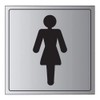 V Safety General Door-Ladies Toilet Sign - 200mm x 200mm