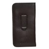 Calabria Mens Soft Slip-in Eyeglass Case w/Clip Medium Black Syn.Leather